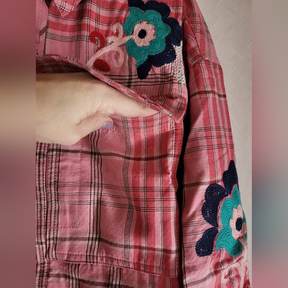 Free People We The Free Embroidered Sashiko Shirt - Picture 9 of 11